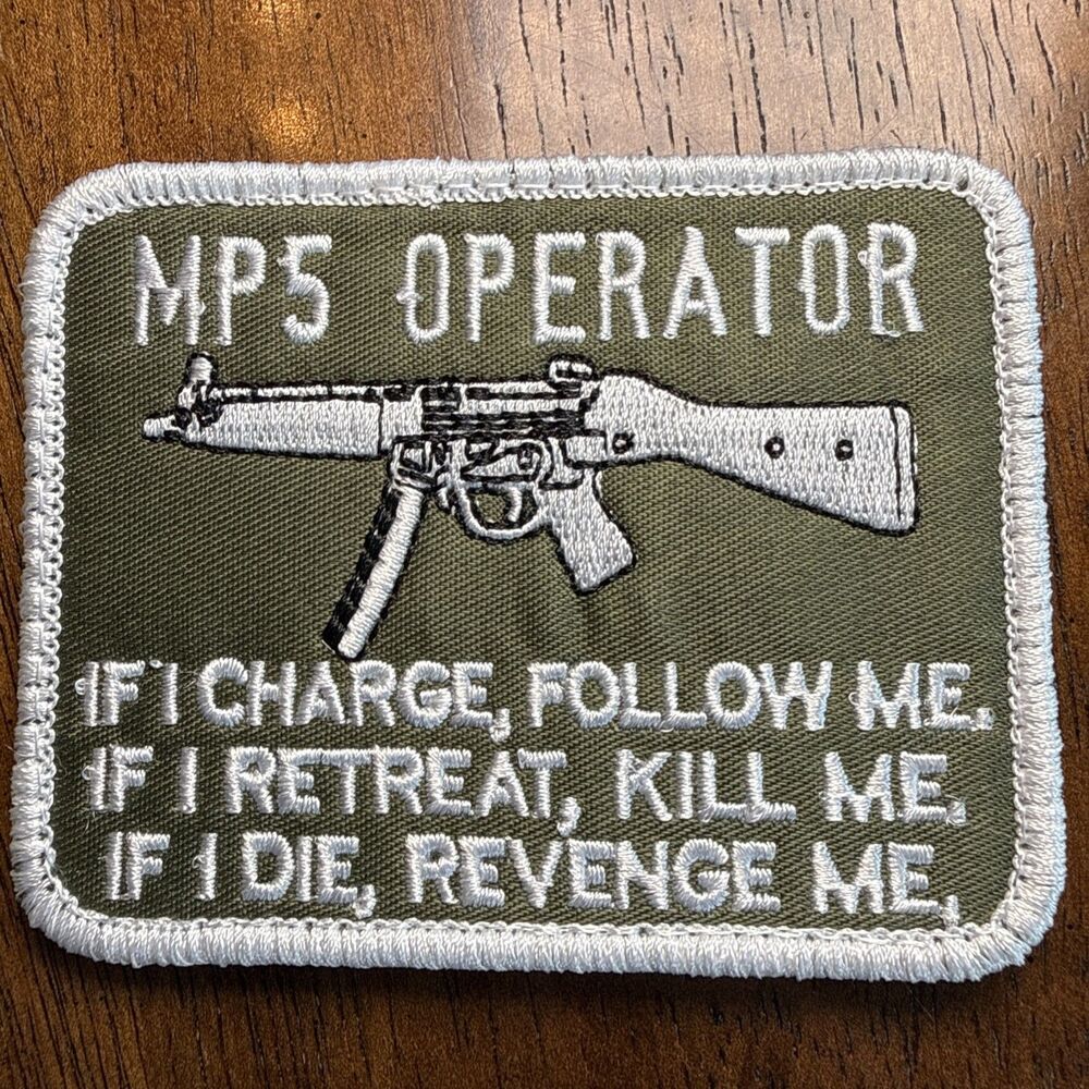 HK H&K Heckler & Koch MP5 Firearms Embroidered Hook N Loop Patch HK45C SP5